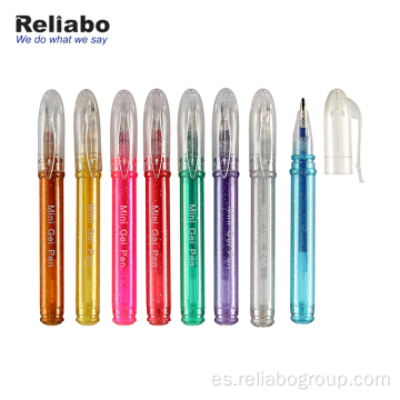 Bolígrafo de gel con purpurina multicolor de diseño personalizado